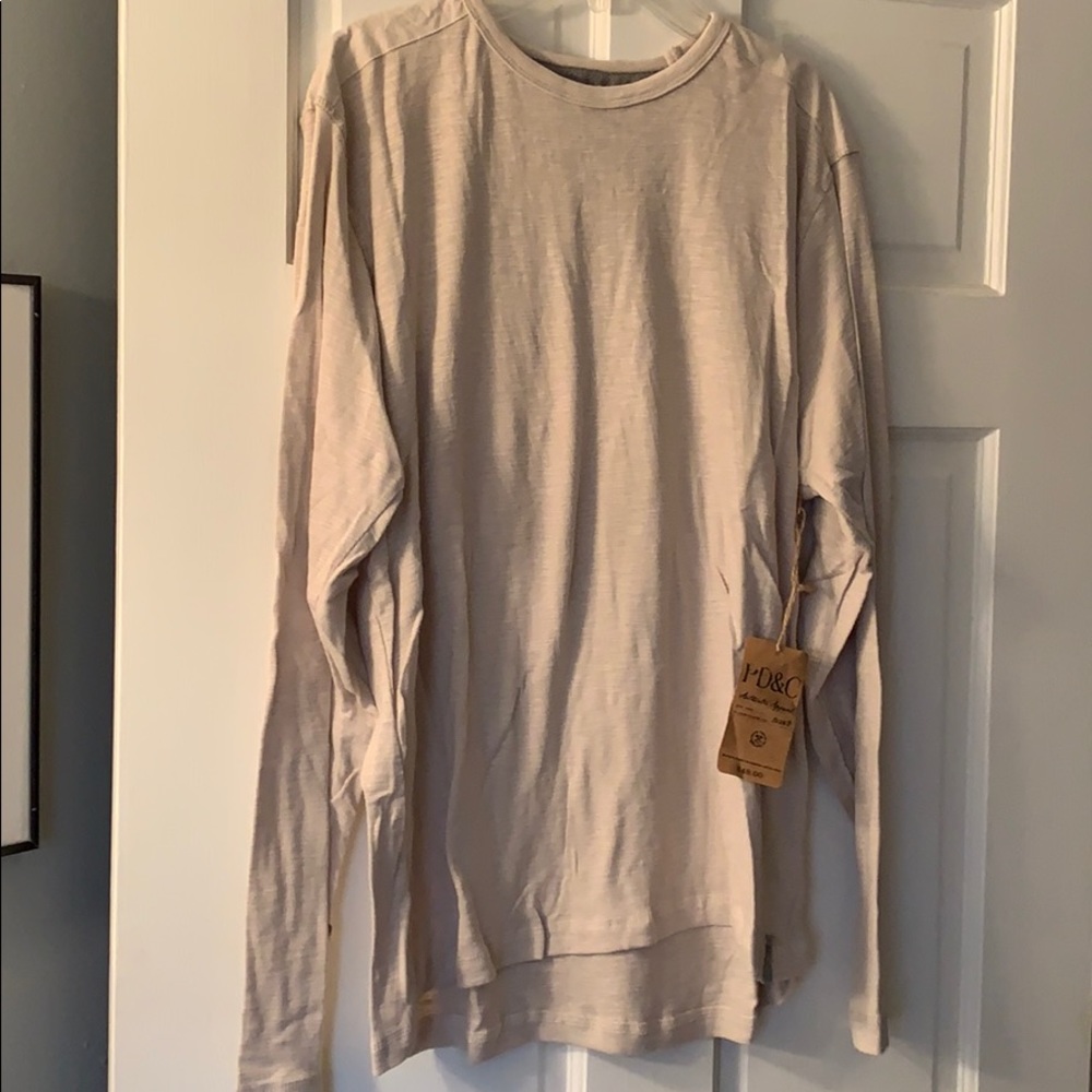 PD&C medium pale khaki long sleeve tshirt.